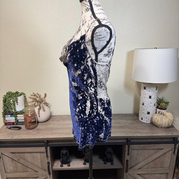 Y2k Elie Tahari Silk Blend Cowl Neck Velvet Sheer Tank top Size M Fairy Grunge - Picture 4 of 9